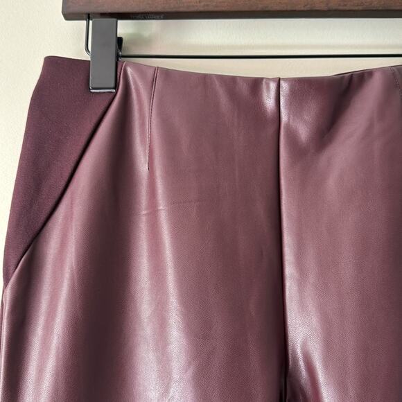 ELLEN TRACY FOR SAKS FAUX LEATHER & PONTE LEGGING SIZE MEDIUM - Picture 4 of 7